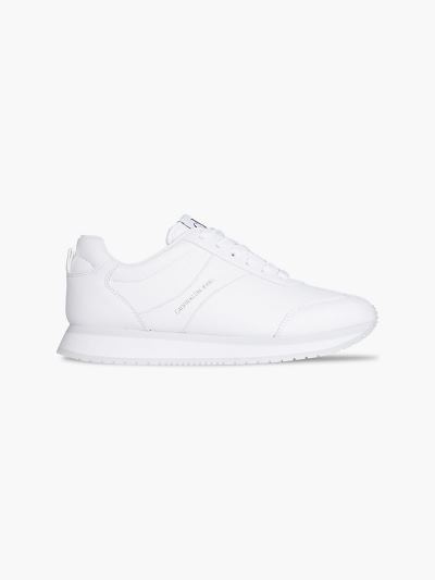 Calvin Klein Cipők HU514153 | Calvin Klein Faux Bőr Női Sportcipő Világos Fehér